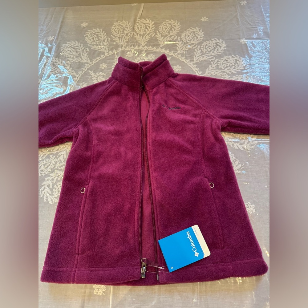 ❤️ NWT COLUMBIA GIRLS PURPLE FLEECE JACKET. Size: M(10/12)